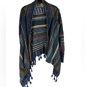 Peruvian Connection drapey Pima cotton knit sweater small